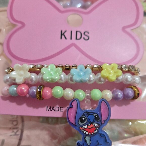 Lot of 12 pcs x 3 Girl'S Stitch Summer Brazalet Jewelry Set - Picture 16 of 16